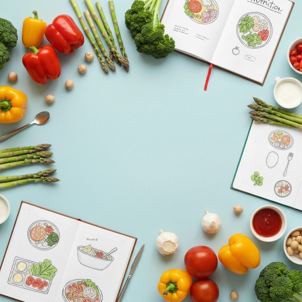 Educational materials and fresh healthy foods