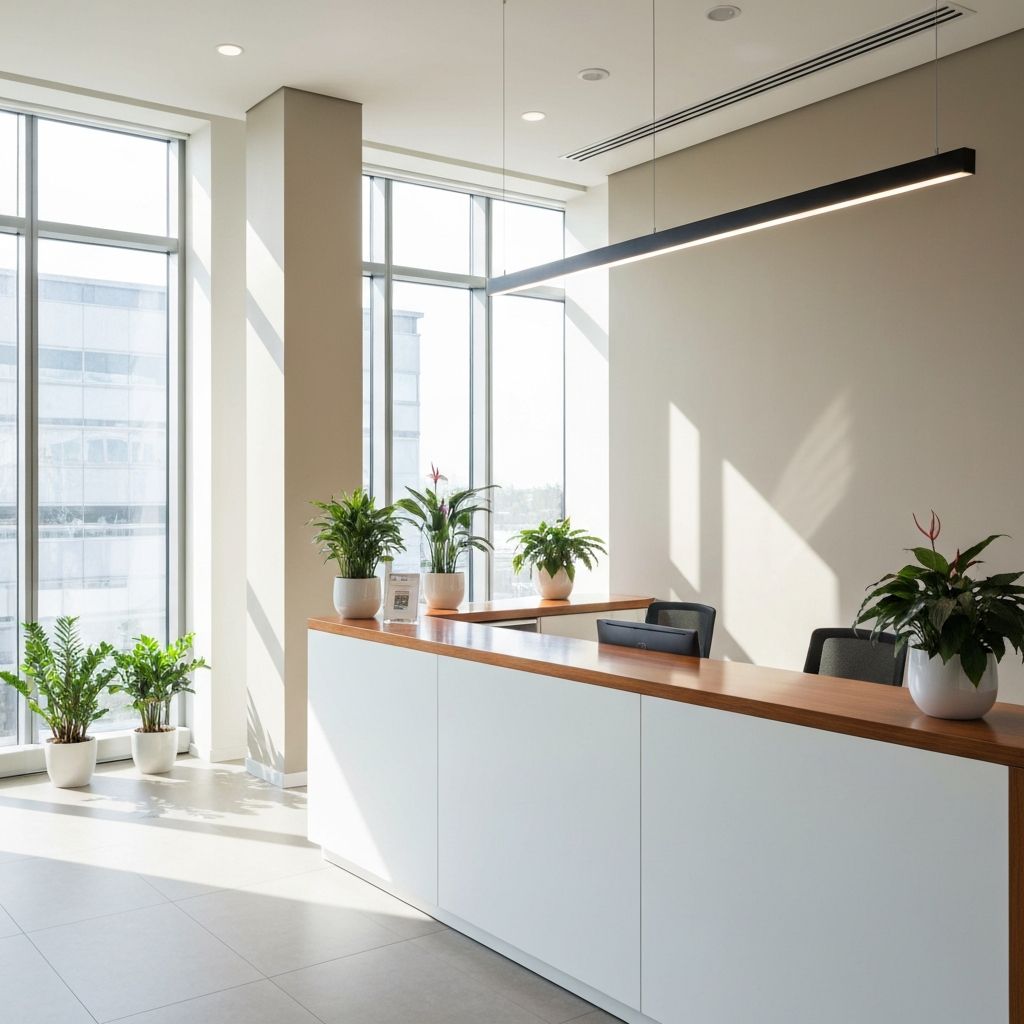 Modern office space with welcoming atmosphere